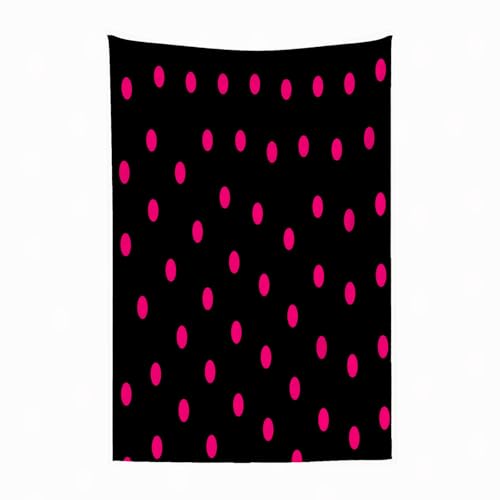 EYLOZS Kuscheldecke flauschig & super weich - hochwertige Fleecedecke auch als Wohndecke,Sofadecke & Wohnzimmer geeignet,Hot Pink, altmodisches symmetrisches Polka Dots130x150cm von EYLOZS
