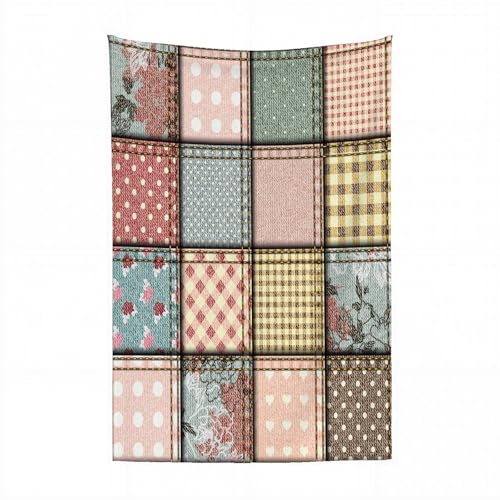 EYLOZS Kuscheldecke flauschig & super weich - hochwertige Fleecedecke auch als Wohndecke,Sofadecke & Wohnzimmer geeignet,Patchwork-Hintergrund150x200cm von EYLOZS