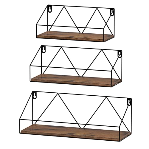 EYMPEU Wandregal 3er Set, Wandregal Holz mit Metall, geeignet für Küchen Bäder Wohnräume Büro EYMPEU Wandregal 3er Set, Wandregal Holz mit Metall, geeignet für Küchen Bäder Wohnräume Büro von EYMPEU