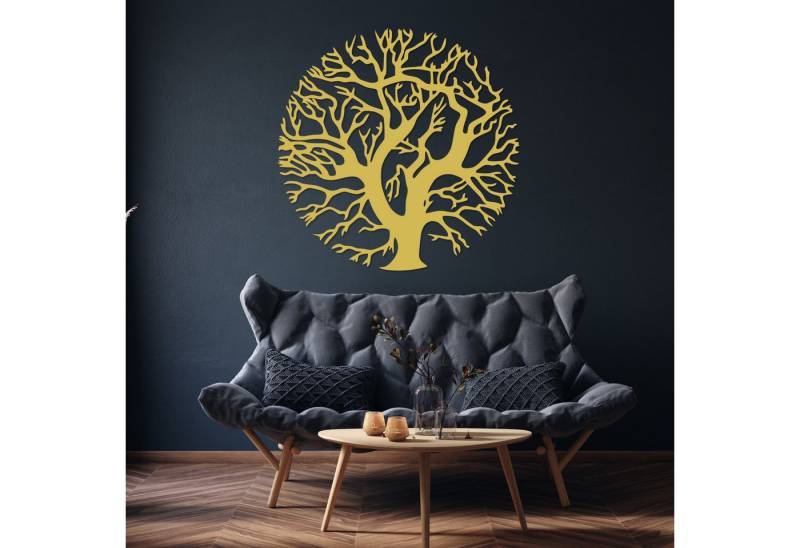 EYOKA Wanddekoobjekt 3D Wandbild aus Holz Wanddeko Moderne Holzkunst 6mm stark (6mm), Wandbild für Wohnzimmer Schlafzimmer Büro mit Doppelseitigem Klebeband von EYOKA