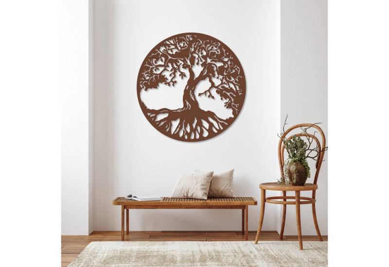 EYOKA Wanddekoobjekt 3D Wandbild aus Holz Wanddeko Moderne Holzkunst 6mm stark (6mm), Wandbild für Wohnzimmer Schlafzimmer Büro mit Doppelseitigem Klebeband von EYOKA