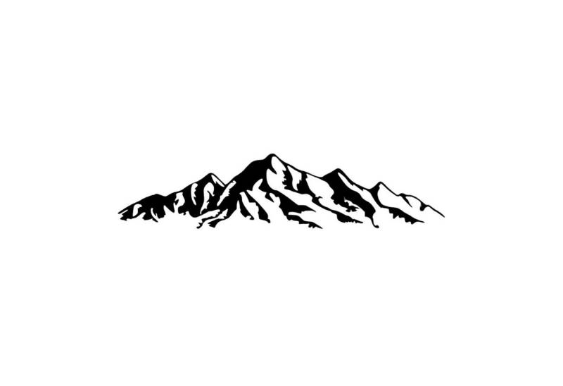EYOKA Wanddekoobjekt Bild Alpen Berge 3D Wanddekoration, MDF schwarz von EYOKA