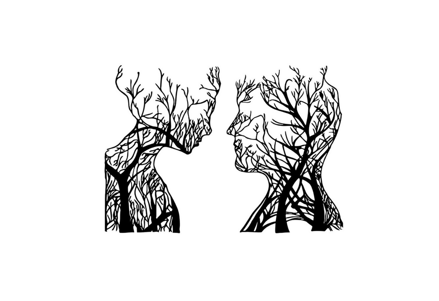 EYOKA Wanddekoobjekt Durchbrochenes 3D-Bild Baumköpfe, Openwork Tree Heads EYOKA Wanddekoobjekt Durchbrochenes 3D-Bild Baumköpfe, Openwork Tree Heads von EYOKA