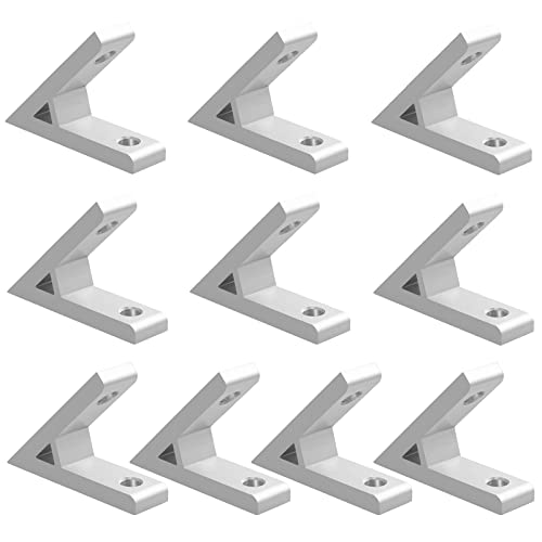 EYPINS 10X ALU Winkelverbinder, Aluprofil 20x20 Aluminium 45 Grad Winkel Befestigung Befestigungsmaterial, M6 Nut 8 Raster Streben Montageprofil Stangenprofil Strebenprofil für DIY-Projekte 3D-Drucker von EYPINS