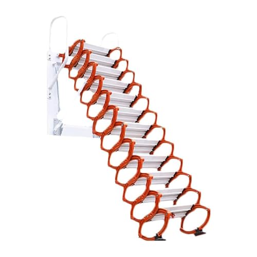 EYPKPL Dachbodenleiter Manuelle Wandmontage Dachbodentreppe Innen- und Außenbodenleiter Einfach zu installierende Dachbodentreppe Elescopic Ladder von EYPKPL