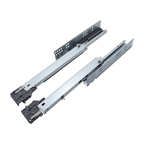 3-fach Vollauszug Verdeckte Schubladenführungen Soft Close Silber Mehrere Größen 2er-Pack(400mm/16inch) von EYRMQWJPC