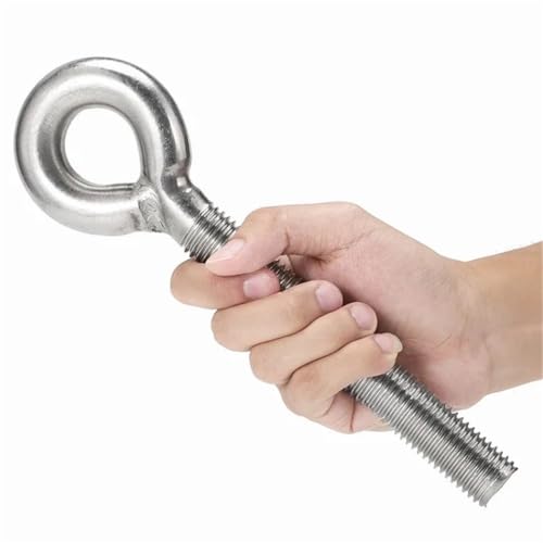 304, eizbolzen aus stahlglas, 304 Edelstahl Schaf Auge Schraube Offen Geschlossen Haken Hebe Ring Bolzen Mehrere Größen Pack Von 17(Closed Hook,M6-1pcs) von EYRMQWJPC