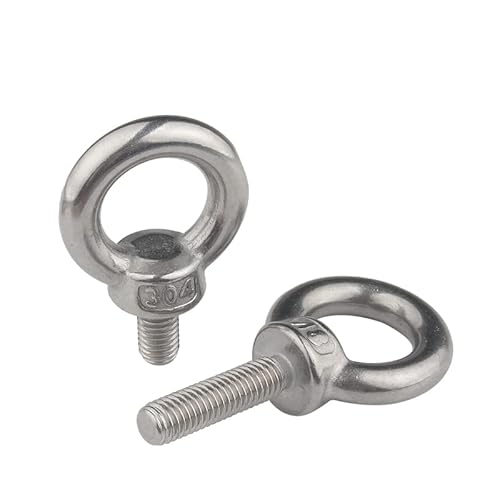 304, eizbolzen aus stahlglas, Ringschrauben, 304 Edelstahl, Marinequalität, Heberingschlaufe for Kabelseil, 1/2/5 Stück(M5 5pcs) von EYRMQWJPC