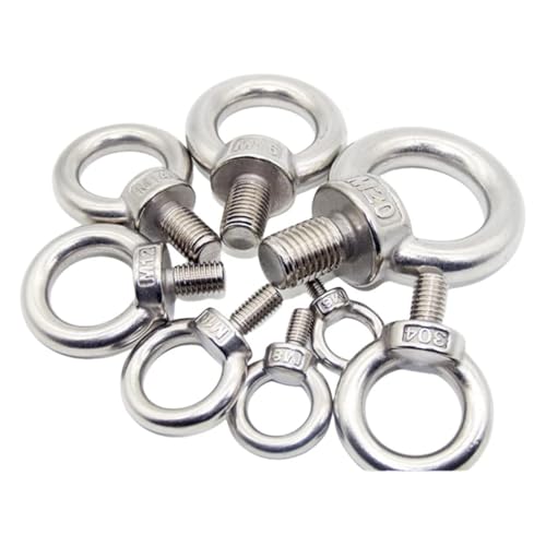 304, eizbolzen aus stahlglas, Ringschrauben aus Edelstahl M4 M5 M6 M8 M10, 10 Stück(M10-1pcs) von EYRMQWJPC