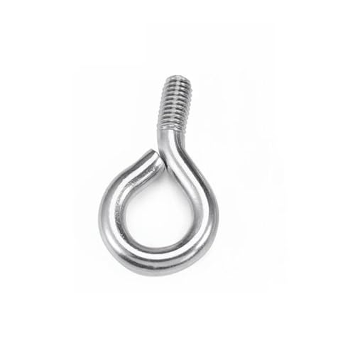 304, eizbolzen aus stahlglas, Schraube, geschlossener Haken, Ring, Ösenschraube, verzinkter Stahl, Edelstahl 304, mehrere Größen(Stainless Steel,M5x12mm-10pcs) von EYRMQWJPC