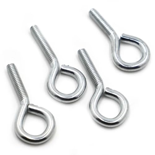 304, eizbolzen aus stahlglas, Verzinkte Schafsösenschrauben aus Kohlenstoffstahl, mehrere Gewindegrößen, 8–80 mm, 37er-Pack(M4 10pcs,20mm) von EYRMQWJPC