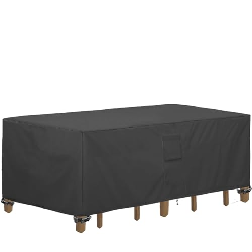 Abdeckungen für Gartenmöbel 420D wasserdichte Outdoor-Möbel deckt Multicolor mehrere Größen for Sofa Tisch Stuhl ab(Black,200x200x85cm) von EYRMQWJPC