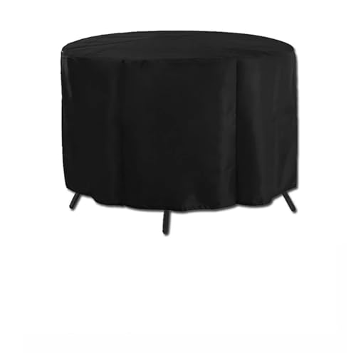 Abdeckungen für Gartenmöbel Runde Gartenmöbel-Abdeckung for den Außenbereich, wasserdicht, Oxford-Gewebe, Schwarz, mehrere Größen(130x71cm) von EYRMQWJPC