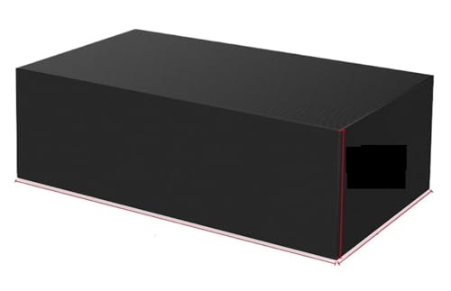 Abdeckungen für Gartenmöbel wasserdichte Schutzhülle for Gartenmöbel, 210d Oxford-Stoff, mehrere Größen, Silber/Schwarz(Black,250X250X90cm) von EYRMQWJPC