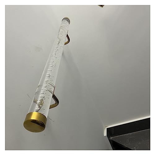 Alec geländer Treppenhandlauf aus transparentem Acryl, zur Wandmontage, mehrere Längen, 2–4 Stück, goldene Halterung(2ft/61cm) von EYRMQWJPC