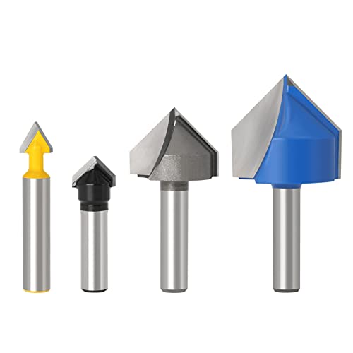 Außensechskantschraube, 1 stück 8mm Schaft 90 Grad V Nut Vorlage VGroove V Grooving Router Bit 8X12,7X90Degree(8X25.4X90Degree) von EYRMQWJPC