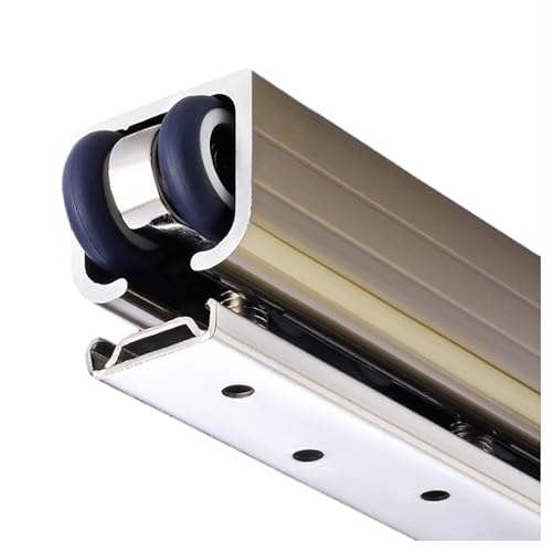 Die schienen der tore schieben, Schiebetür-Hardware-Kit Aluminiumschiene 8-Rad-Aufhänger 0,3 x (100-300) cm 2er-Pack(0.3x220cm/0.12x87in) von EYRMQWJPC