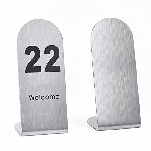 Digitale Sitzplatzkarte Set 1 bis 25/50/100, 3 Kombinationen, Tischnummernständer im Zeltstil(L Type,1 to 25) von EYRMQWJPC