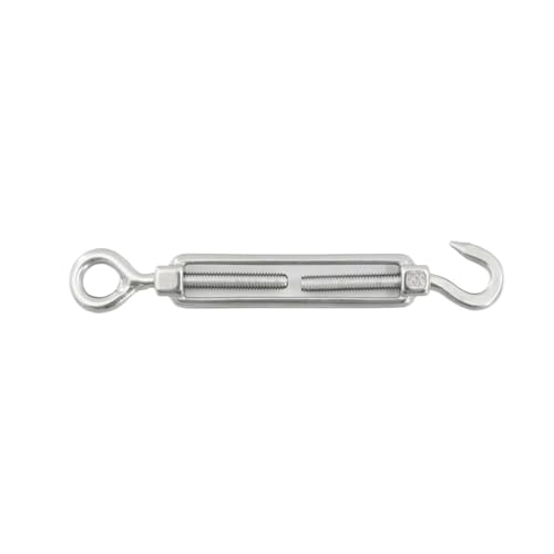 Drahtspanner 3 Stück Haken und Öse Spanner 304 Edelstahl Silber M4/M5/M6 Verstellbare Drahtseilspanner (M5) von EYRMQWJPC
