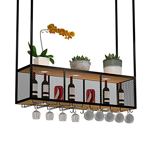 EYRMQWJPC Deckenmontiertes Weinglasregal ， Weinregal, Wandmontage, Deckenaufhängung, Lagerregale, mehrere Größen(80x30cm) von EYRMQWJPC
