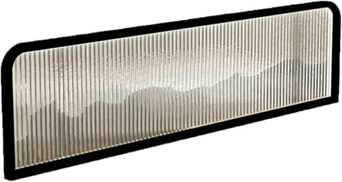 EYRMQWJPC Die screenshots, die screenshots Halbwandige Arbeitsplatte, niedriger Zaun, durchscheinendes Design, Arbeitsbereich, Büro, Esszimmer(Black,80x45cm) von EYRMQWJPC
