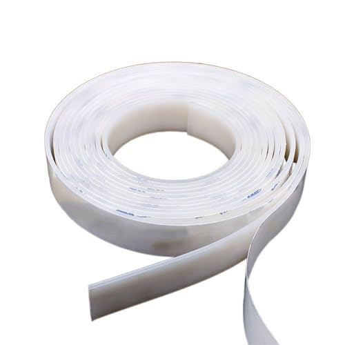 EYRMQWJPC Dusche Wasserbarriere Breite 5 mm bis 30 mm Dicke 1 mm bis 5 mm Anti-Rutsch-Dämpferdichtung Weißer Selbstklebender Dichtungsstreifen aus Silikonkautschuk(3 Meter Width 30mm Thick 1mm) von EYRMQWJPC