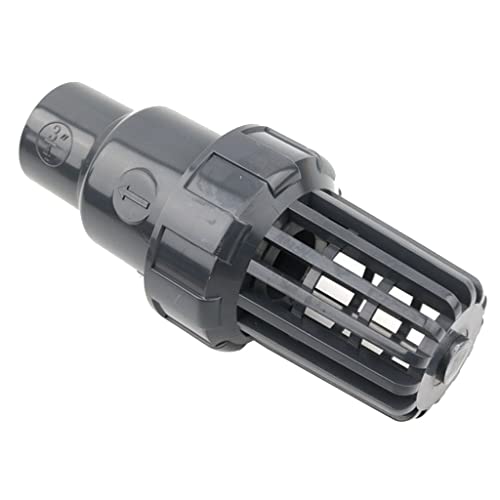 EYRMQWJPC Filter aus Edelstahl, PVC-Wasserfilter mit Bodenventil, 20–50 mm, Grau/Schwarz, 1 Stück(20mm) von EYRMQWJPC