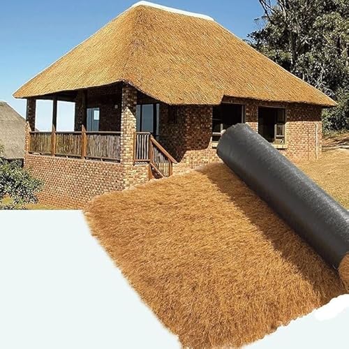 EYRMQWJPC Künstliche Strohdachrolle Künstliche synthetische Thatch Gras Roll for die Überdachung Duck Blind Tiki Bar Multiple Größen(1 * 14m(3.2 * 45.9ft)) von EYRMQWJPC
