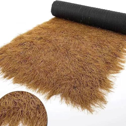 EYRMQWJPC Künstliche Strohdachrolle Künstliches Strohdach, Synthetisches Palmenstrohdach for Gartenterrasse, Graugelb, 0,5 m x (1–20) m(Yellow,0.5 * 1m(1.6 * 3.2ft)) von EYRMQWJPC