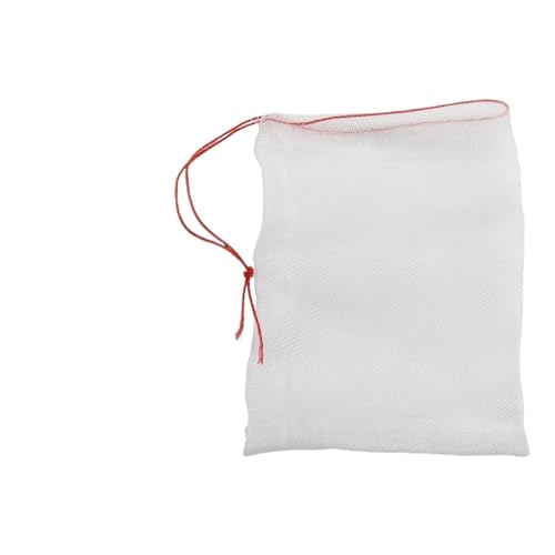 EYRMQWJPC Obstschutzbeutel, Nylon-Zugschnur-Maschentasche 50p for Obst-Gemüsegarten-Betriebs-Weiß-Mehrfachgrößen(60 X 40 cm) von EYRMQWJPC