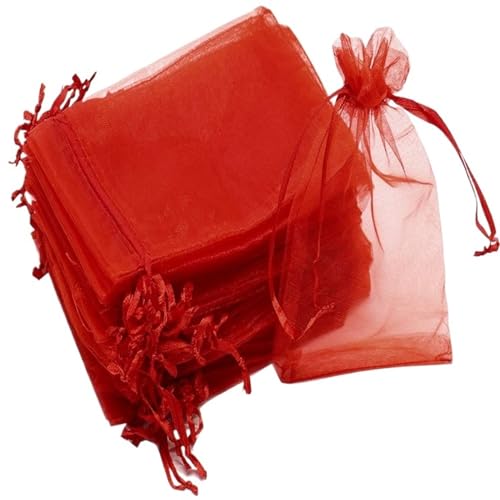 EYRMQWJPC Obstschutzbeutel, Obstschutzbeutel, Kordelzug, Netz, 100 Stück, Mehrfarbig, mehrere Größen(Red,10x15cm (300Pcs)) von EYRMQWJPC