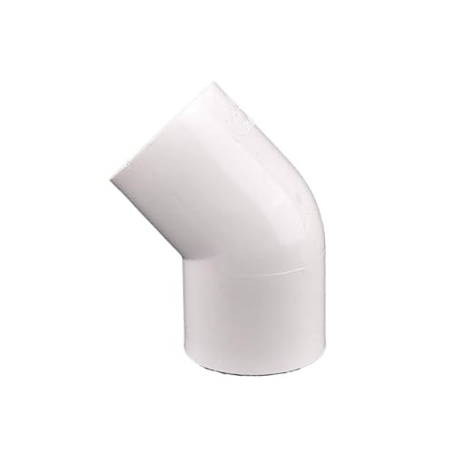 EYRMQWJPC PVC-Rohrverbinder 2 Stück weiße PVC-Rohrverschraubungen, Winkelstück, gerade, for Aquarien und Gärten, in Mehreren Größen(45 Elbow,Inside Dia 32mm) von EYRMQWJPC