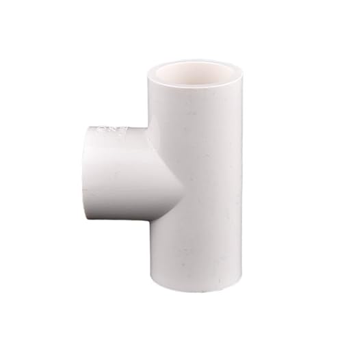 EYRMQWJPC PVC-Rohrverbinder 2 Stück weiße PVC-Rohrverschraubungen, Winkelstück, gerade, for Aquarien und Gärten, in Mehreren Größen(Tee,Inside Dia 40mm) von EYRMQWJPC