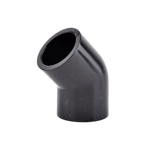 EYRMQWJPC PVC-Rohrverbinder PVC Garten Wasser Anschlüsse Ellenbogen T Kappe DIY Bewässerung Entwässerung Aquarium 20-50mm Schwarz(45 Degree Elbow,50Mm Black) von EYRMQWJPC