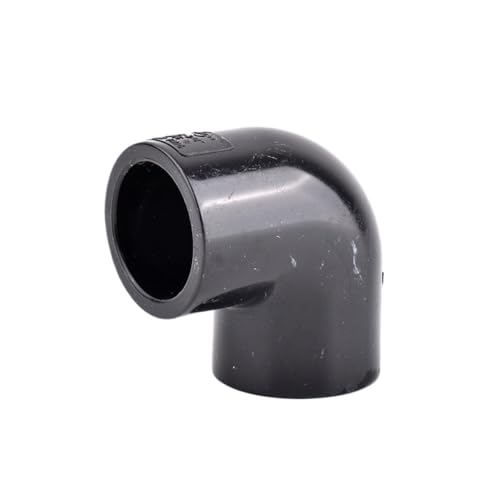 EYRMQWJPC PVC-Rohrverbinder PVC Garten Wasser Anschlüsse Ellenbogen T Kappe DIY Bewässerung Entwässerung Aquarium 20-50mm Schwarz(90 Degree Elbow,50Mm Black) von EYRMQWJPC