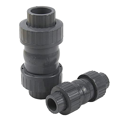 EYRMQWJPC PVC-Rohrverbinder PVC-Kugelrückschlagventil for Wasserrohrarmaturen, Garten, Heim, Aquarium, 20–63 mm(Inner Dia.20Mm) von EYRMQWJPC