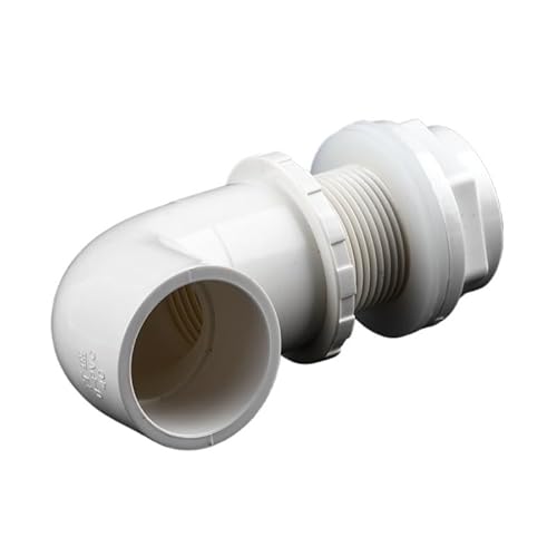 EYRMQWJPC PVC-Rohrverbinder Weiße PVC-90-Grad-Winkelstück-Anschlussstücke for Aquarium(50mm,5Pcs) von EYRMQWJPC