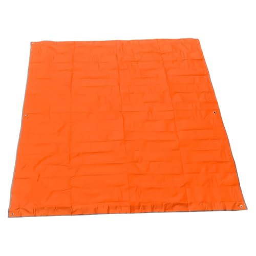 EYRMQWJPC Picknick-Decke Ultraleichtes Taschenzelt Footprints Beach Tarp Outdoor Camping Matte for Reisen Klettern(Orange) von EYRMQWJPC