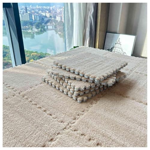 EYRMQWJPC Plüsch-Teppichfliesen mit Verriegelung Pack of 12 12x12 Inch Fluffy Eva Foam Mats Multicolor Two Thicknesses(#9,0.6cm) von EYRMQWJPC