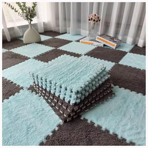 EYRMQWJPC Plüsch-Teppichfliesen mit Verriegelung Pack of 12 Foam Carpet Tiles Multicolor(#2) von EYRMQWJPC