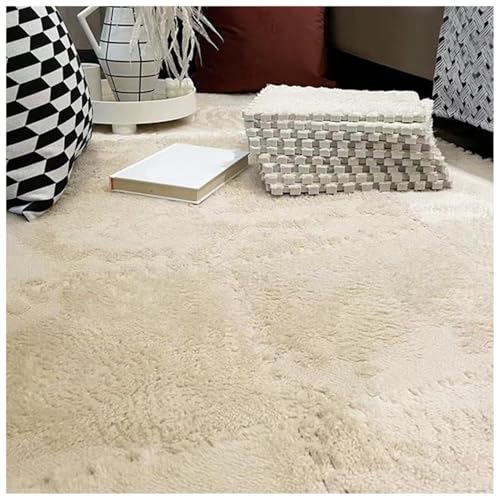 EYRMQWJPC Plüsch-Teppichfliesen mit Verriegelung Pack of 30 Foam Interlocking Carpet Tiles Multicolor 30x30cm(Apricot) von EYRMQWJPC