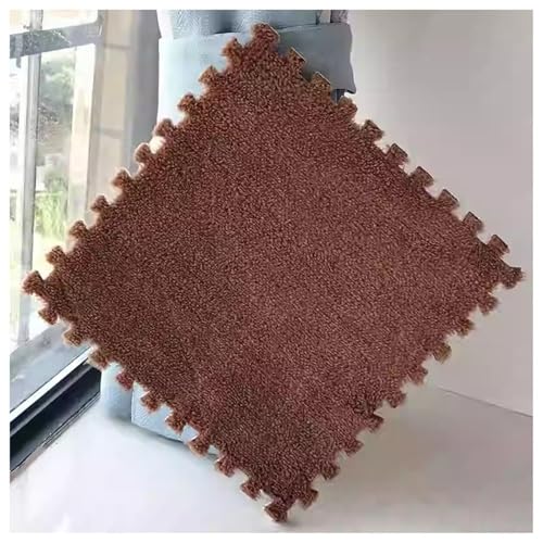 EYRMQWJPC Plüsch-Teppichfliesen mit Verriegelung Pack of 36 12x12x0.4in Plush Carpet Interlocking Foam Puzzle Floor Mat Multicolor(#3) von EYRMQWJPC