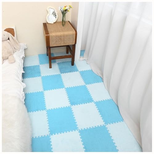 EYRMQWJPC Plüsch-Teppichfliesen mit Verriegelung Pack of 50 Plush Interlocking Foam Carpet Tiles 30x30x1cm Multicolor(#1) von EYRMQWJPC