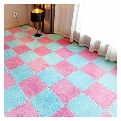 EYRMQWJPC Plüsch-Teppichfliesen mit Verriegelung Puzzle Interlocking Foam Mats Pack of 10/12/16 Multicolor 12x12 Inches(Cp 1,12 Pcs) von EYRMQWJPC