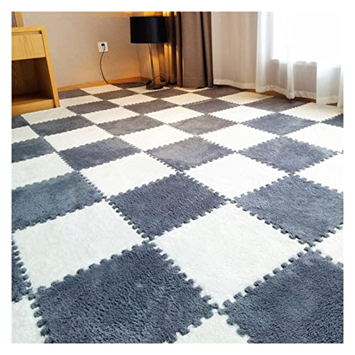 EYRMQWJPC Plüsch-Teppichfliesen mit Verriegelung Puzzle Interlocking Foam Mats Pack of 10/12/16 Multicolor 12x12 Inches(Cp 7,16 Pcs) von EYRMQWJPC