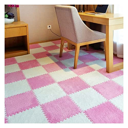 EYRMQWJPC Plüsch-Teppichfliesen mit Verriegelung Puzzle Interlocking Foam Mats Pack of 10/12/16 Multicolor 12x12 Inches(Cp 8,16 Pcs) von EYRMQWJPC