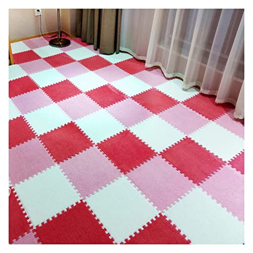 EYRMQWJPC Plüsch-Teppichfliesen mit Verriegelung Puzzle Interlocking Foam Mats Pack of 10/12/16 Multicolor 12x12 Inches(Cp 9,16 Pcs) von EYRMQWJPC
