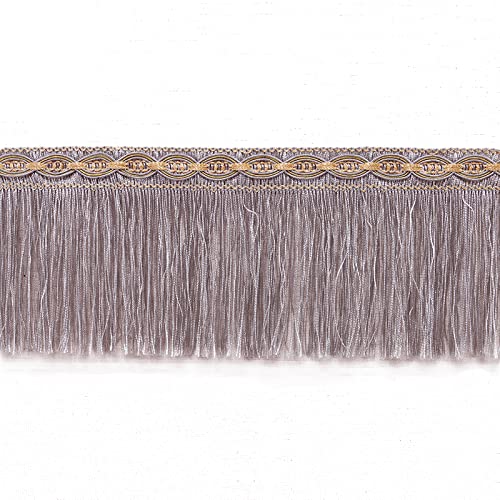 EYRMQWJPC Quastenbesatz 6 Meter Fransen Quaste Trim, Quaste Fransen Trimmen Spitze Band Band Vorhang Tisch(Grey) von EYRMQWJPC