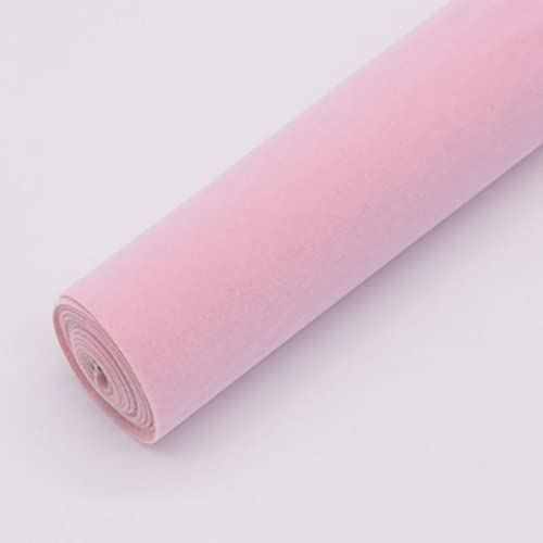 EYRMQWJPC Selbstklebende Flock-Samtstoffrolle, Beflockter Stoff for DIY Handwerk Schublade Liner Multicolor 50cm x 148cm(14 Pink) von EYRMQWJPC