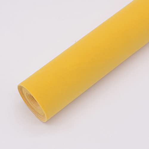 EYRMQWJPC Selbstklebende Flock-Samtstoffrolle, Beflockter Stoff for DIY Handwerk Schublade Liner Multicolor 50cm x 148cm(17 Yellow) von EYRMQWJPC